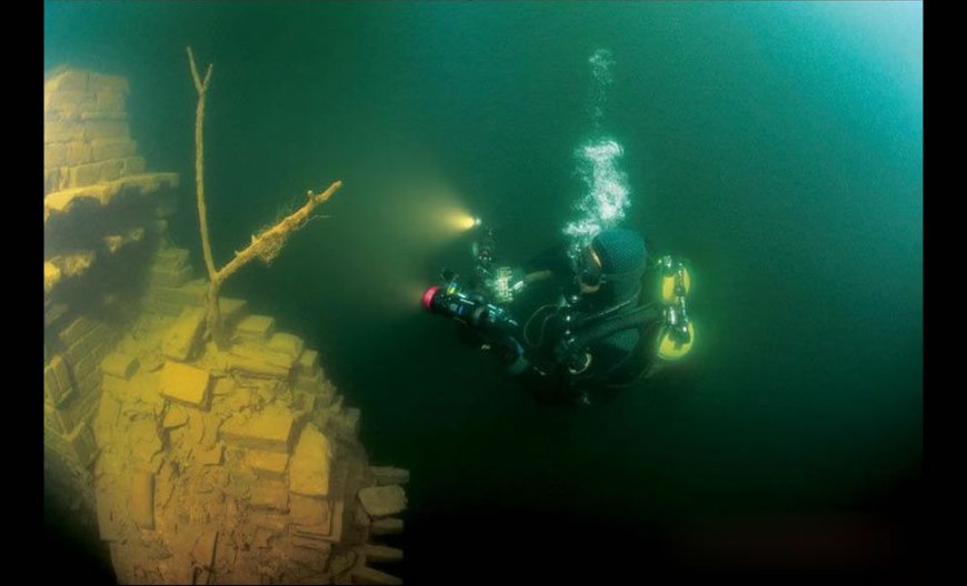 International archeologists said the submerged Lion City was an underwater 'time capsule'