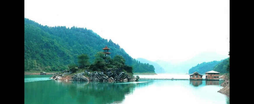 Lovers Island in man-made Qiandao Lake